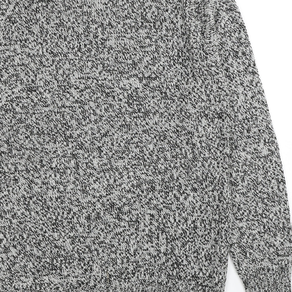 Damart Womens Grey Mock Neck Acrylic Pullover Jumper Size 10