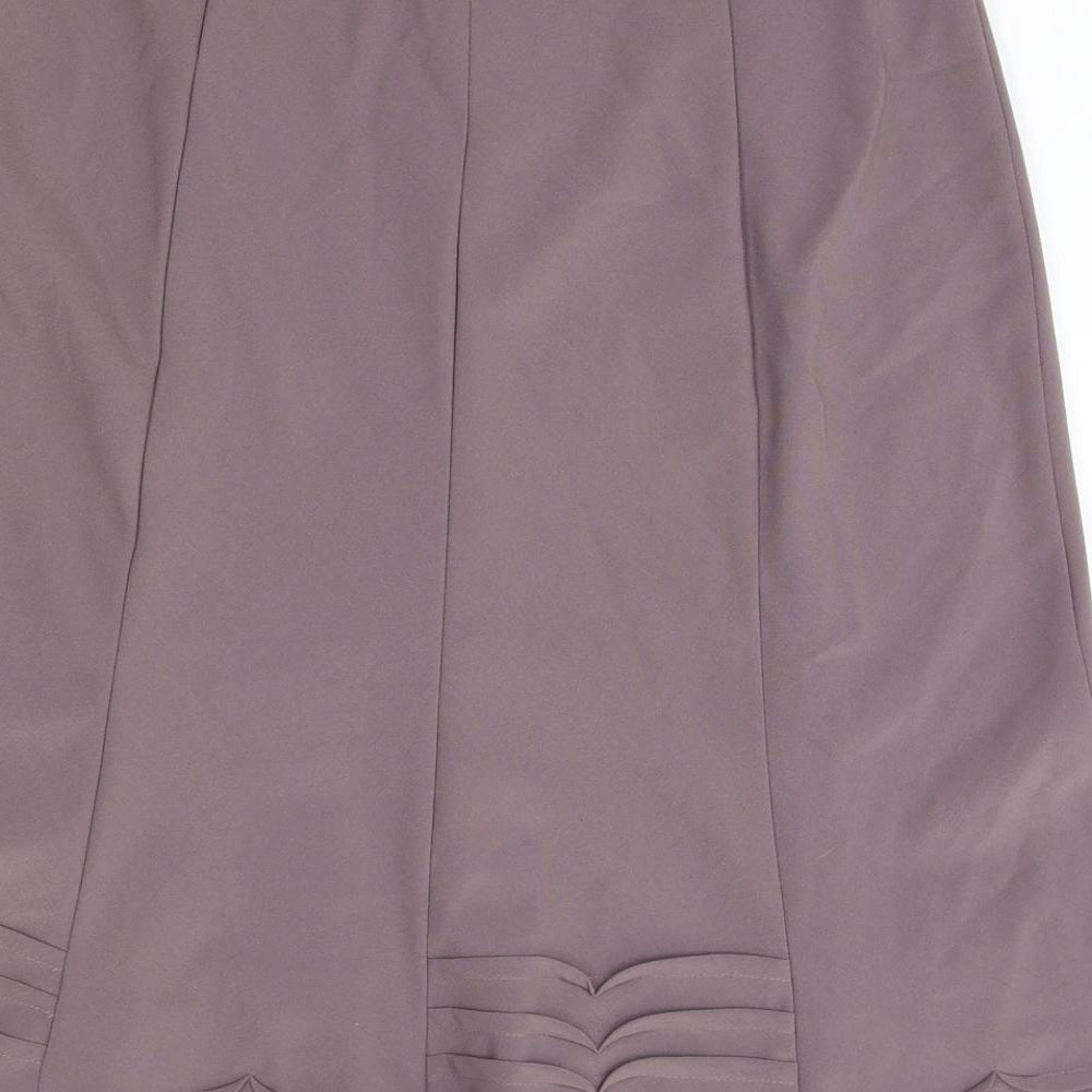Sarah Houston Womens Brown Polyester Swing Skirt Size 14
