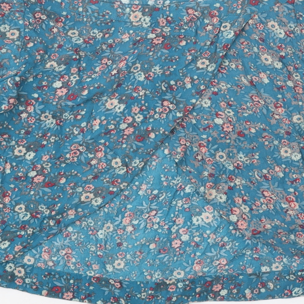 Womens UK Size 12 Warehouse Blue Basic Blouse