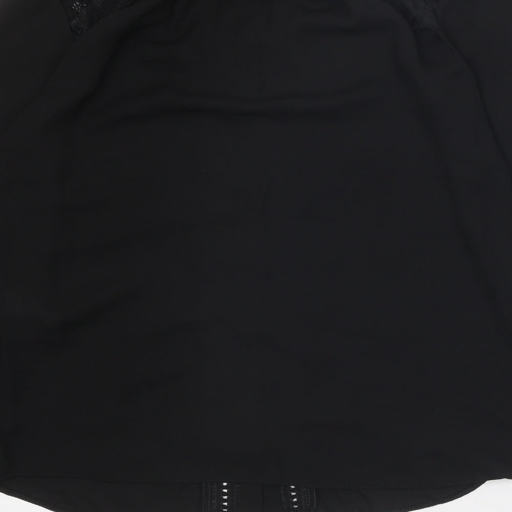 Womens UK Size 10 Dorothy Perkins Black Basic Button-Up