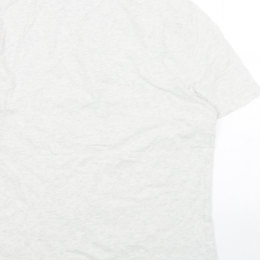 Marks and Spencer Mens Grey Cotton T-Shirt Size S Round Neck