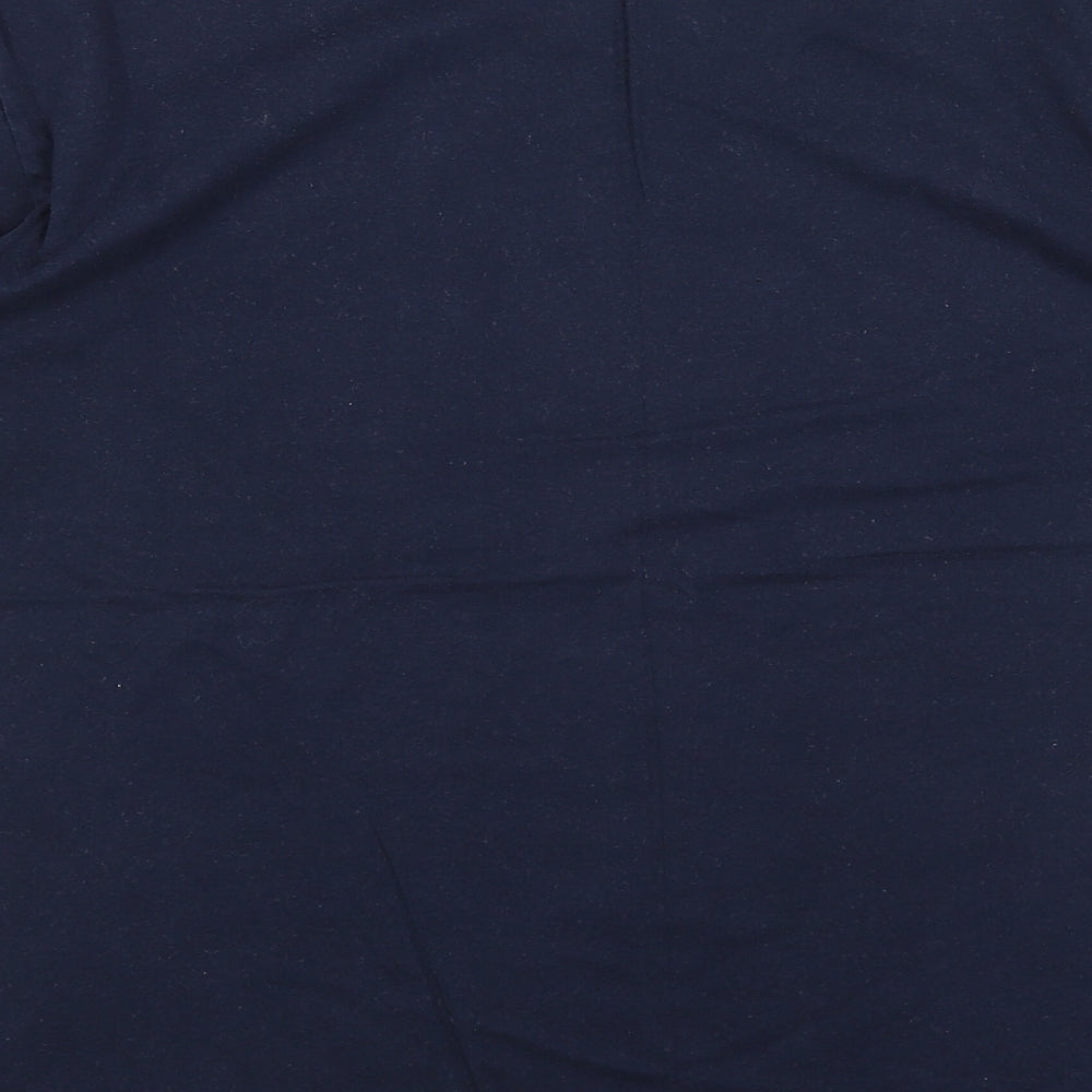 Womens UK Size M Gildan Blue Basic T-Shirt