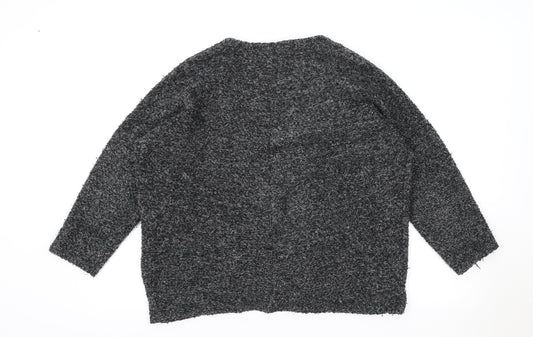 Womens UK Size M H&M Grey Cardigan Jumper