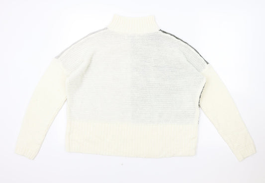 Womens UK Size M Papaya Ivory Pullover Jumper