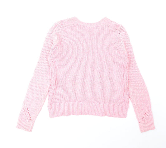 Womens UK Size 8 Marks and Spencer Pink Pullover Jumper