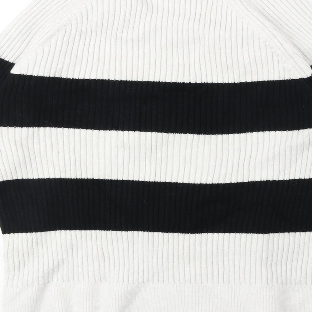 Womens UK Size M Marks and Spencer White Pullover Jumper