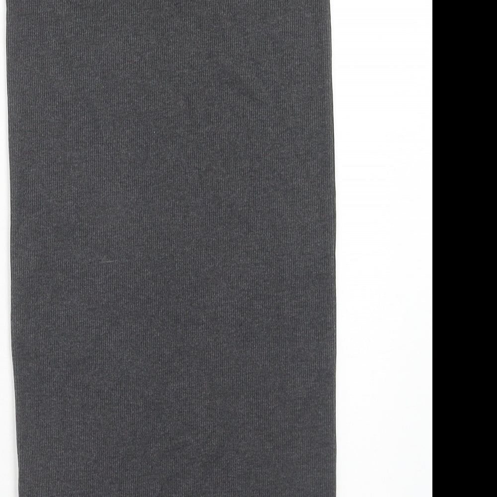 House Womens Grey Cotton Straight & Pencil Skirt Size M