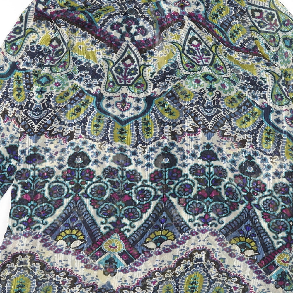 Womens UK Size S Wallis Multicoloured Basic Blouse