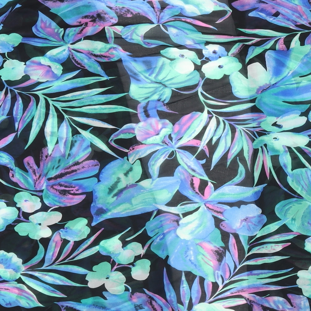 Womens UK Size XL Papaya Blue Kimono Blouse