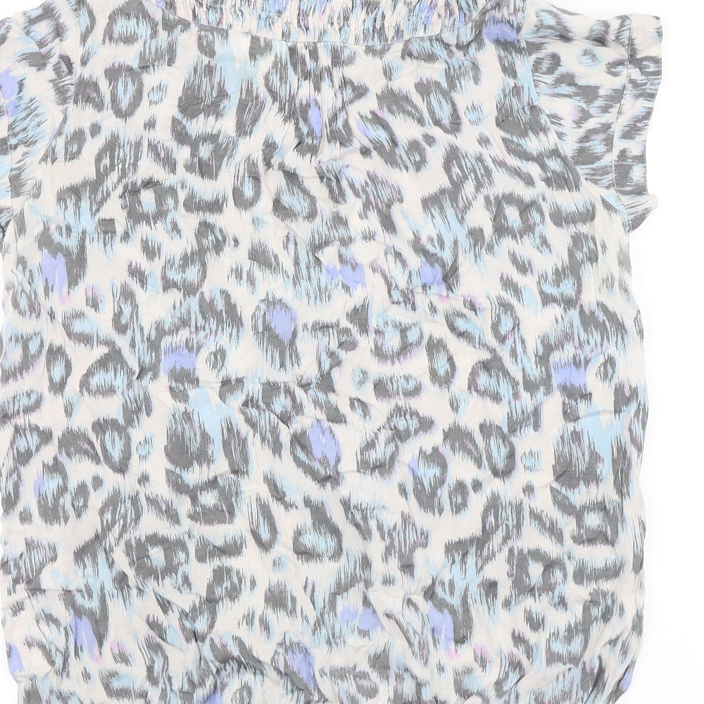 Womens UK Size 14 River Island Multicoloured Basic Blouse
