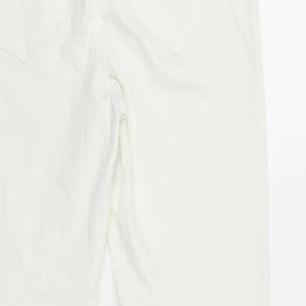 Denim & Co. Womens White Cotton Jegging Jeans Size 12 L28 in Regular