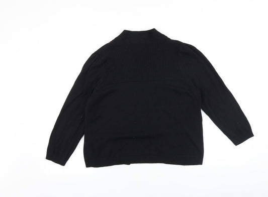 Womens UK Size M Wallis Black Cardigan Jumper