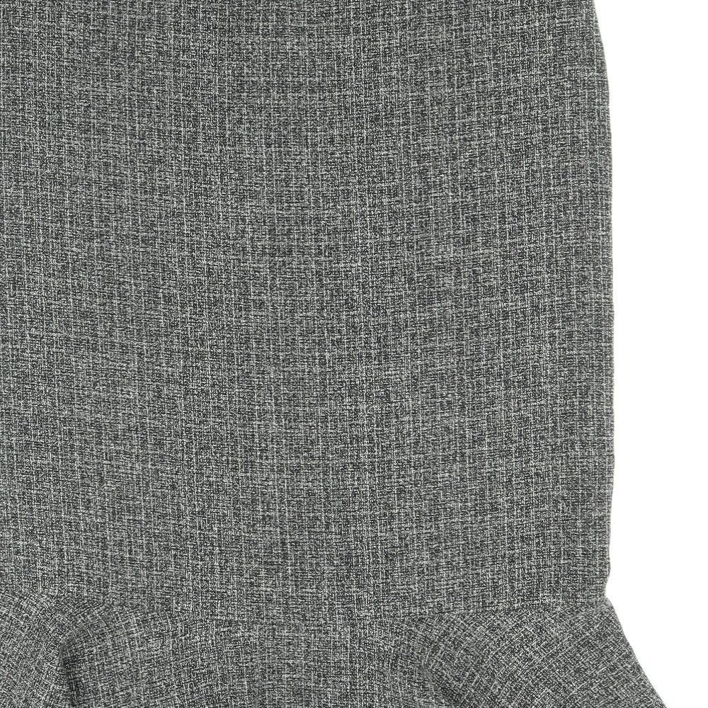 Cotton Traders Womens Grey Viscose Trumpet Skirt Size 16 Zip