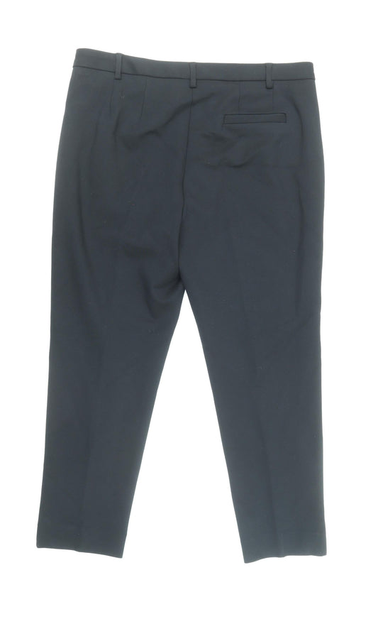 Womens UK Size 14 Marks and Spencer Regular Fit Capri Black Trousers