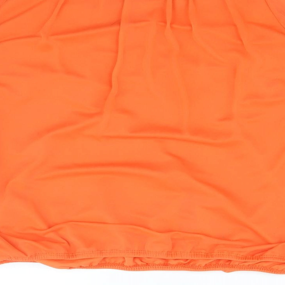 Womens UK Size M Wallis Orange Basic Blouse