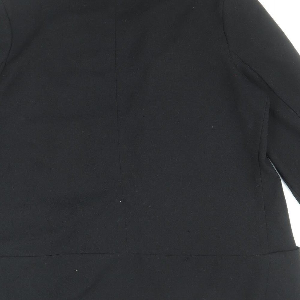 Womens UK Size 8 New Look Black Overcoat