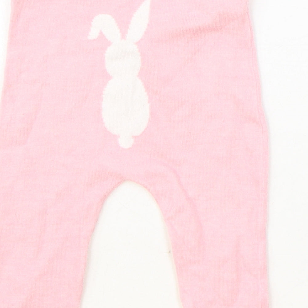 Nutmeg Girls Pink Viscose Jogger Leggings Size 3-6 Months Pullover