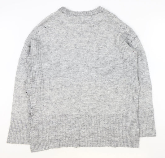Womens UK Size M Divided Grey Pullover Jumper