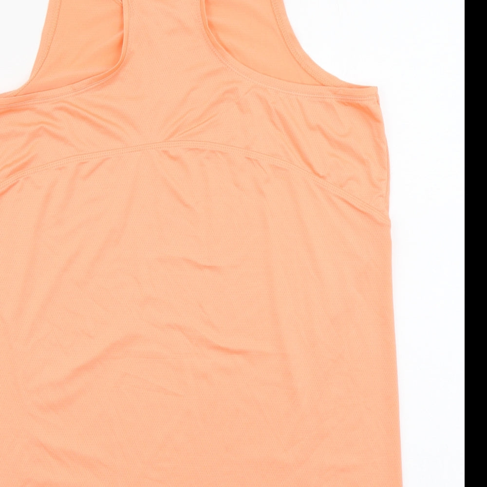 Primark Womens Orange Polyester Basic Tank Size L Scoop Neck Pullover - Racerback