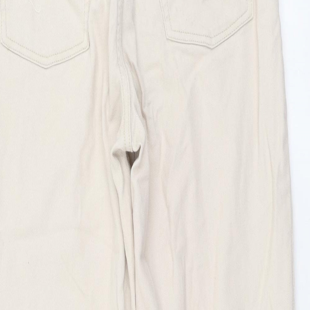 Womens UK Size M H&M Regular Fit Mom Beige Jeans