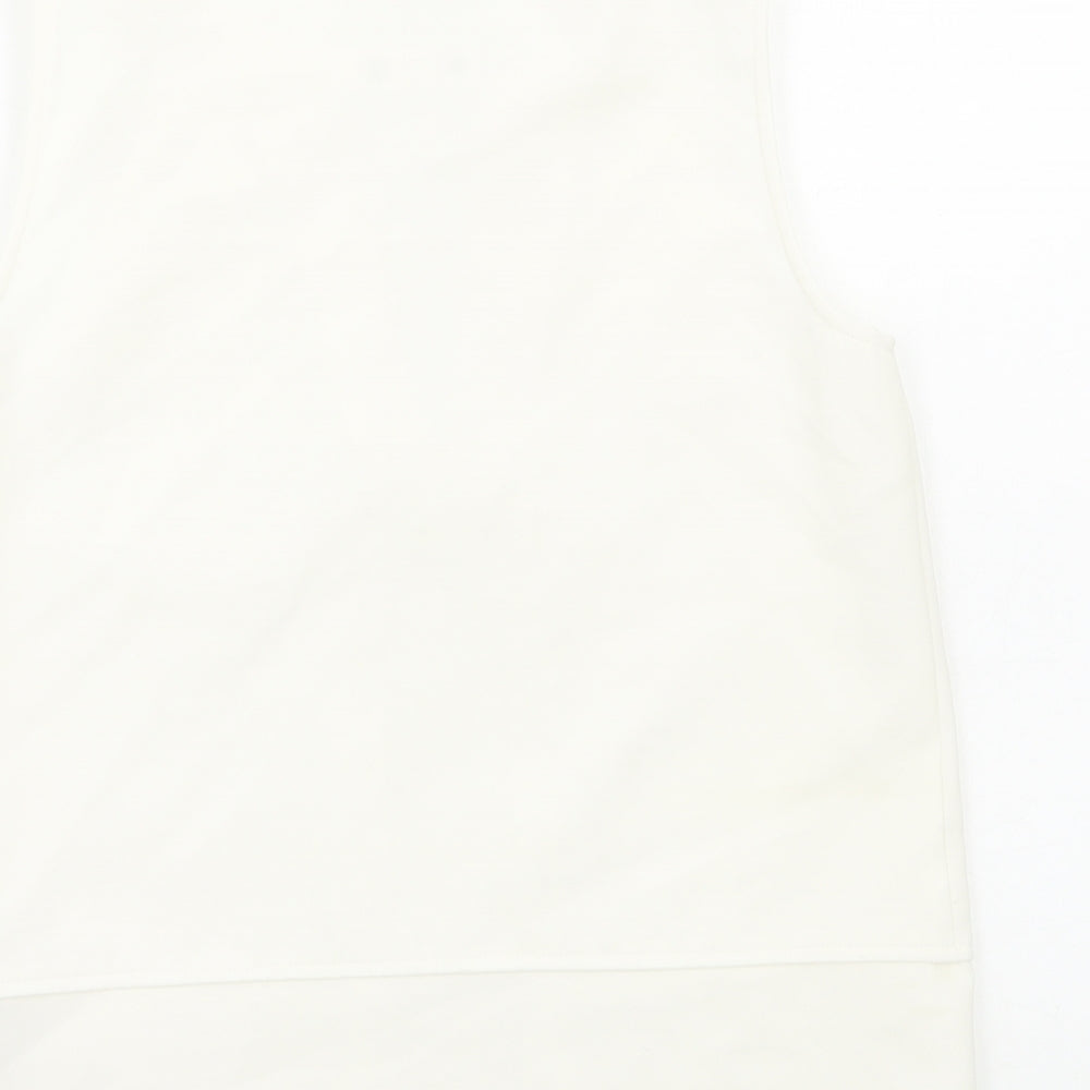 Womens UK Size XS Zara Ivory Basic Tank