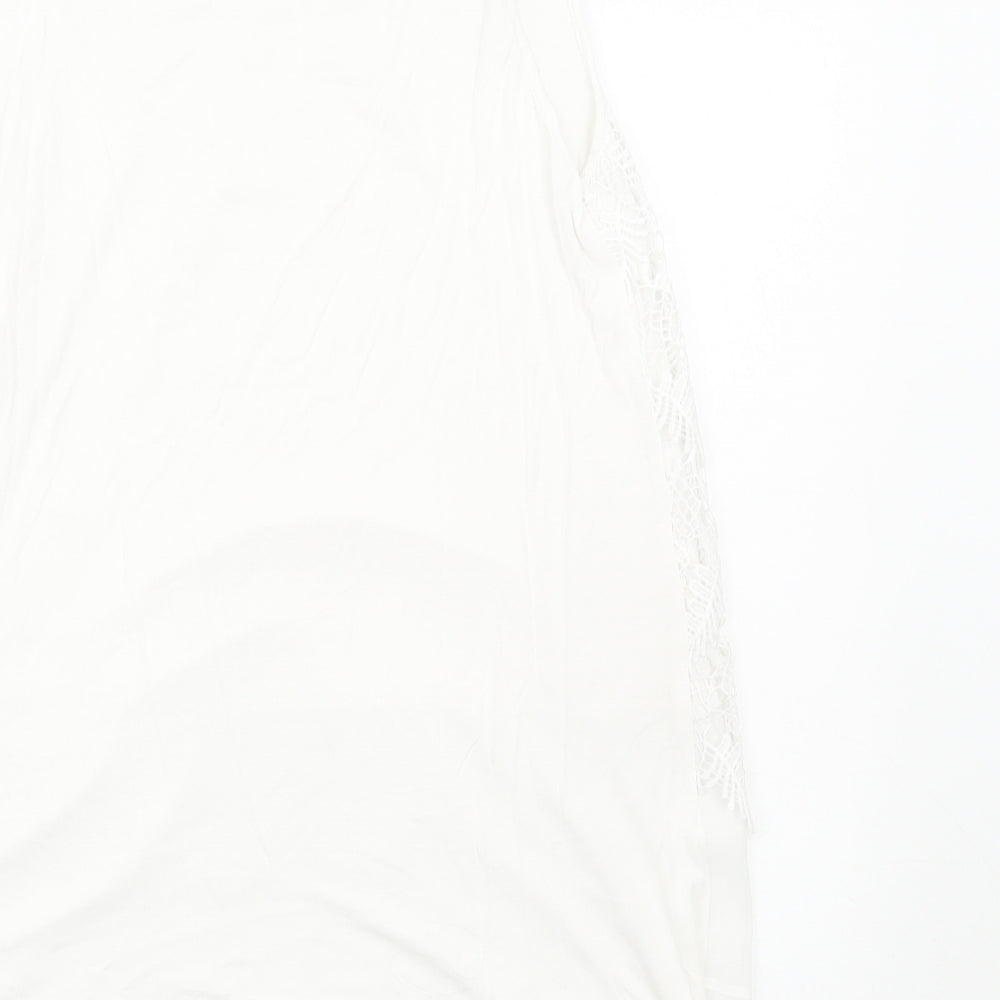 Womens UK Size M Per Una White Basic Tank