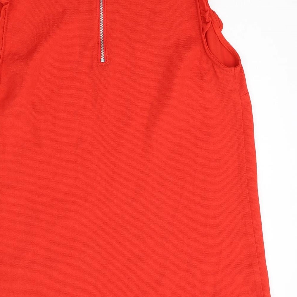 Womens UK Size 10 Papaya Red Basic Tank