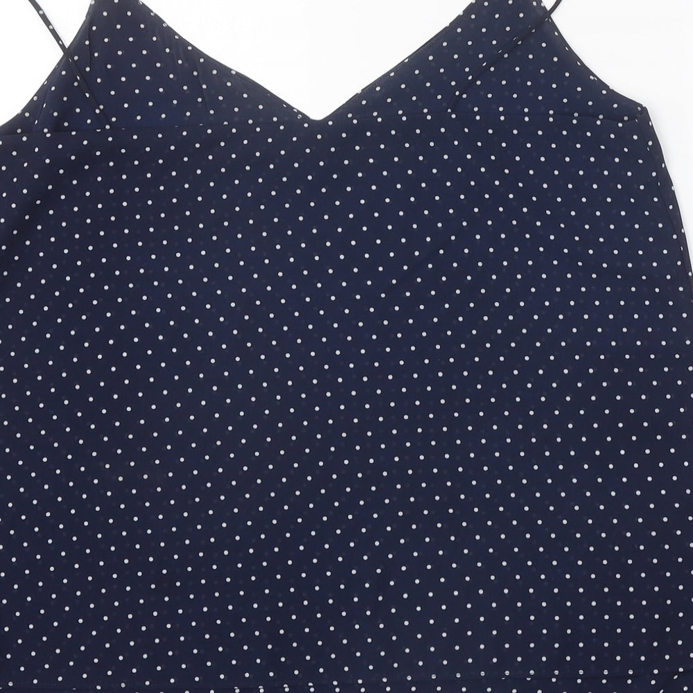 Womens UK Size 14 H&M Blue Cropped Tank