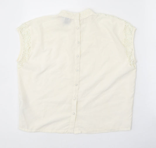 Womens UK Size 6 ASOS White Basic Tank