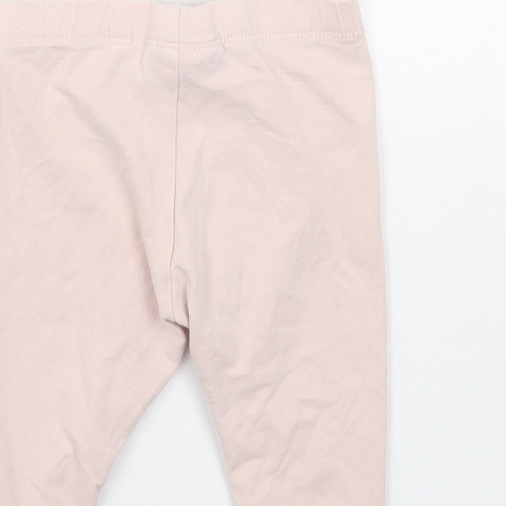 NEXT Girls Pink Cotton Jogger Leggings Size 3-6 Months Pullover