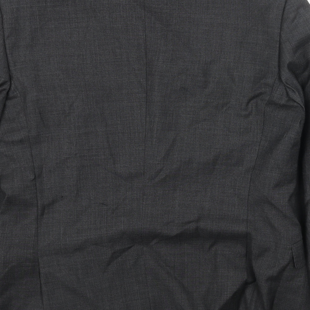 Mens UK Size 38 Preworn Regular Grey Suit Jacket