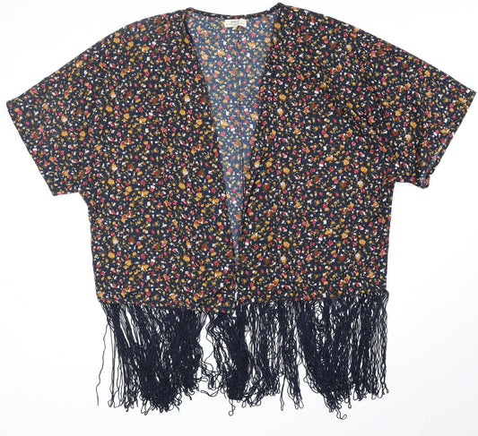 Womens UK Size 14 Papaya Multicoloured Kimono Blouse