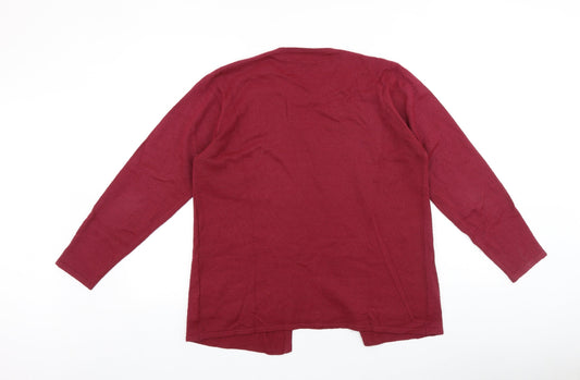 Womens UK Size S Bonmarché Red Cardigan Jumper