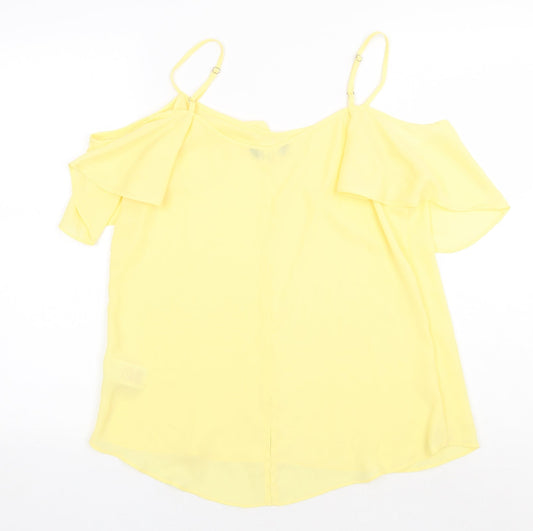 Womens UK Size 12 Peacocks Yellow Basic Tank
