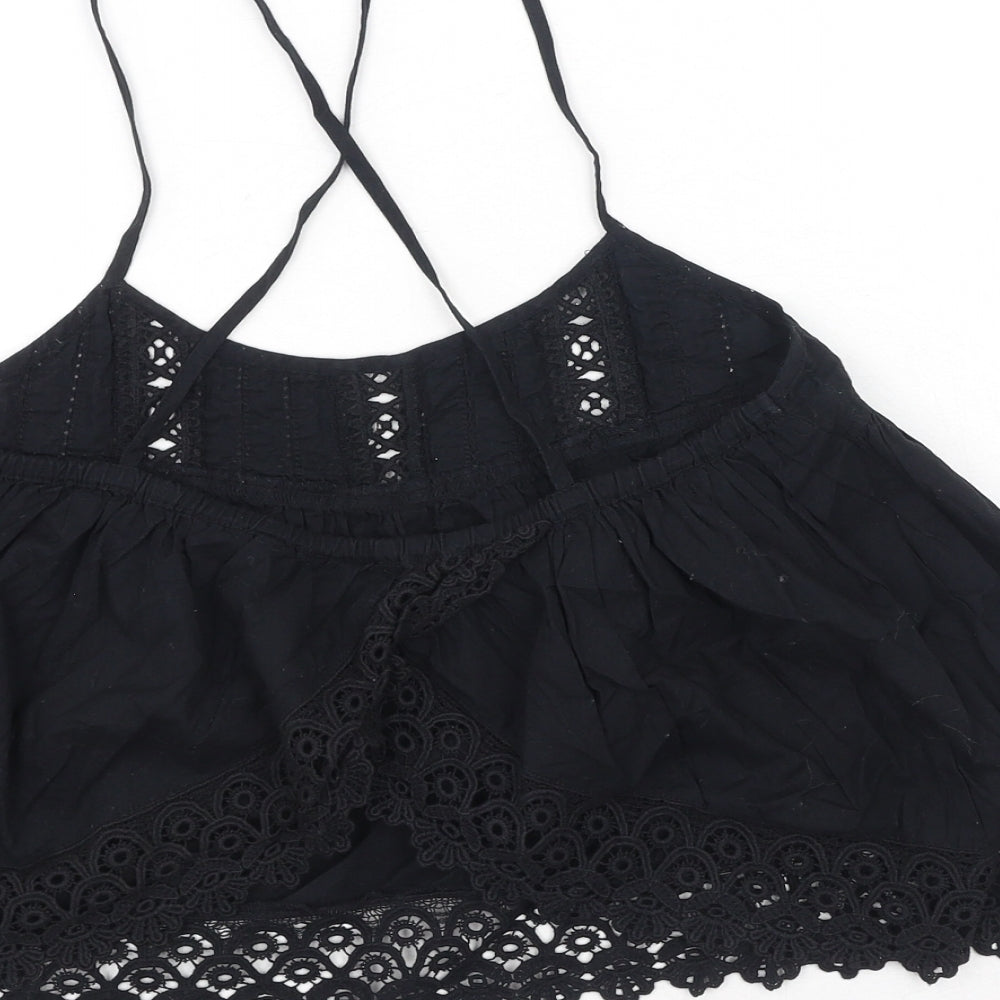 Womens UK Size 8 Topshop Black Camisole Tank