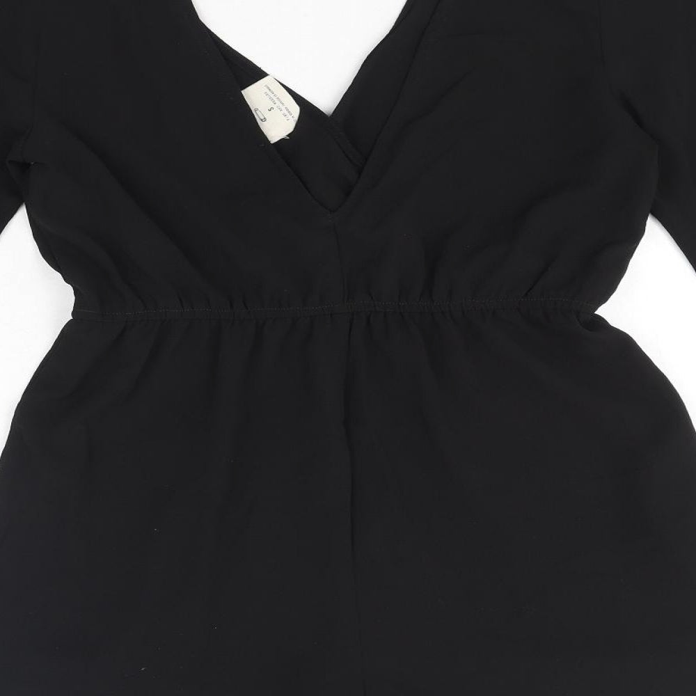 Pins & Needles Womens Black Polyester Playsuit One-Piece Size S Pullover