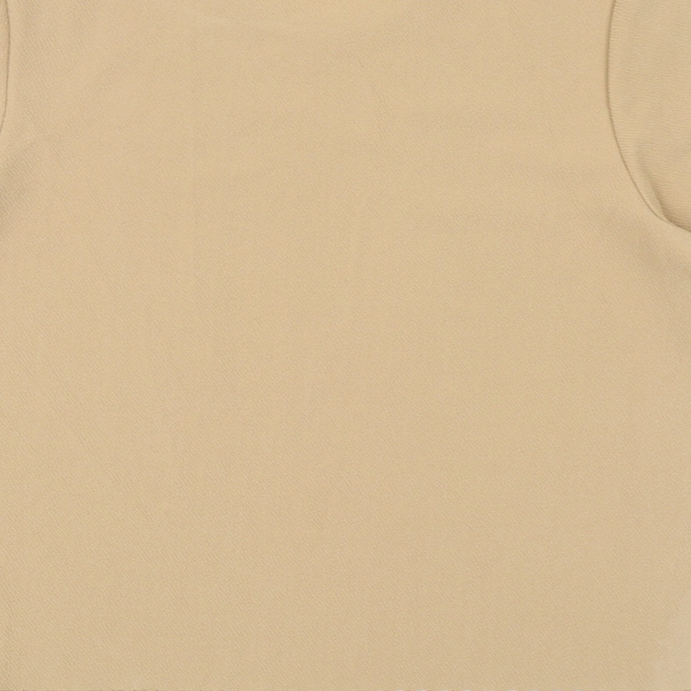 Womens UK Size 12 Quiz Brown Basic T-Shirt