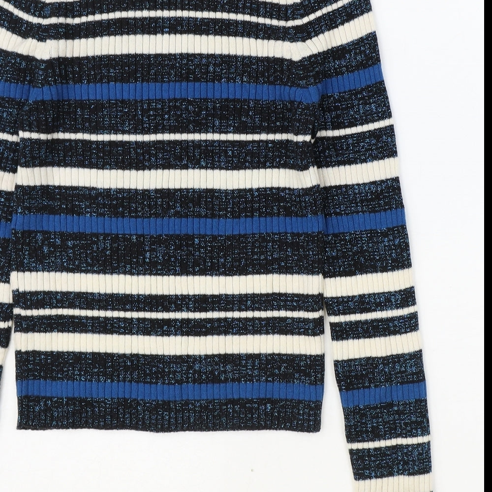 Womens UK Size 12 Marks and Spencer Blue Pullover Jumper