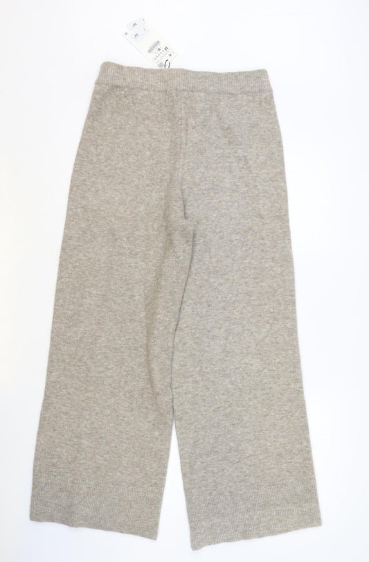 Zara Womens Brown Acrylic Trousers Size M Regular