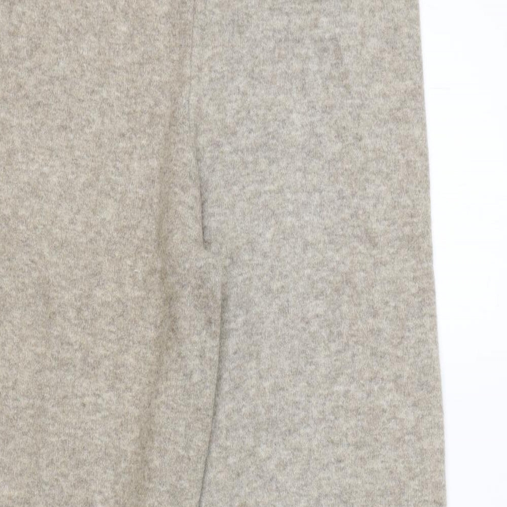 Zara Womens Brown Acrylic Trousers Size M Regular