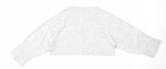 Womens UK Size 6 Topshop Grey Pullover Jumper