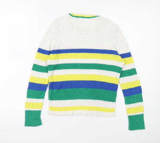 Womens UK Size S Stradivarius White Pullover Jumper