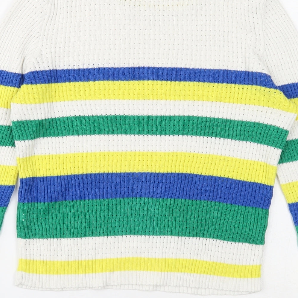 Womens UK Size S Stradivarius White Pullover Jumper