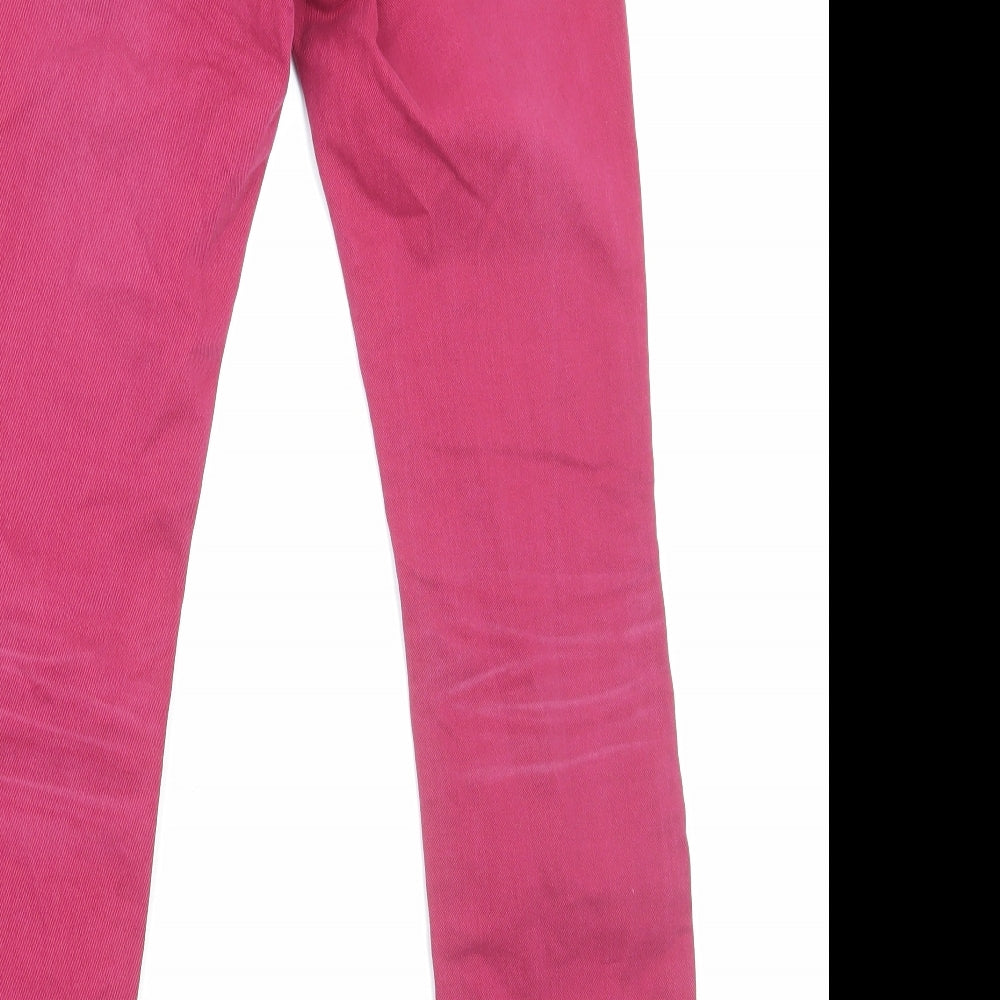 Lee Cooper Womens Pink Cotton Skinny Jeans Size 6 Regular Zip