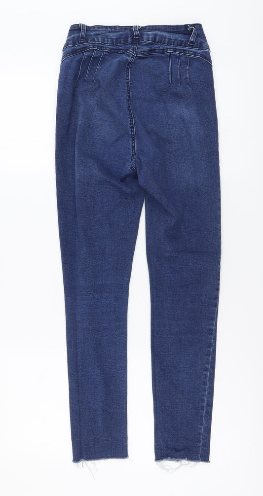 SheIn Womens Blue Cotton Skinny Jeans Size M L25 in Regular Button