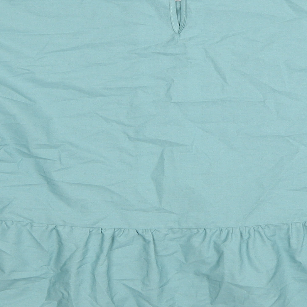Womens UK Size 12 Marks and Spencer Blue Basic Blouse