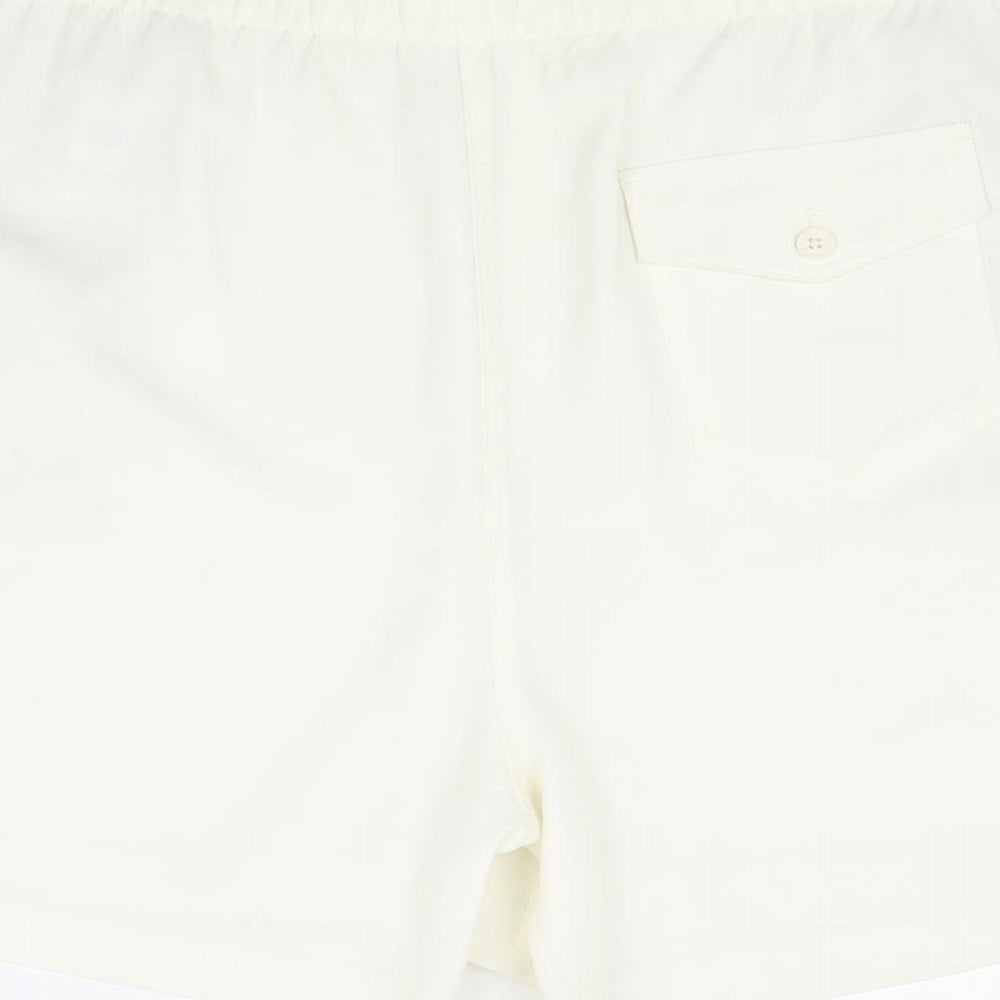 Marks and Spencer Womens Ivory Polyester Sweat Shorts Size 24 Regular Zip