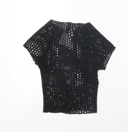 Womens UK Size 2XS Divided Black Basic T-Shirt