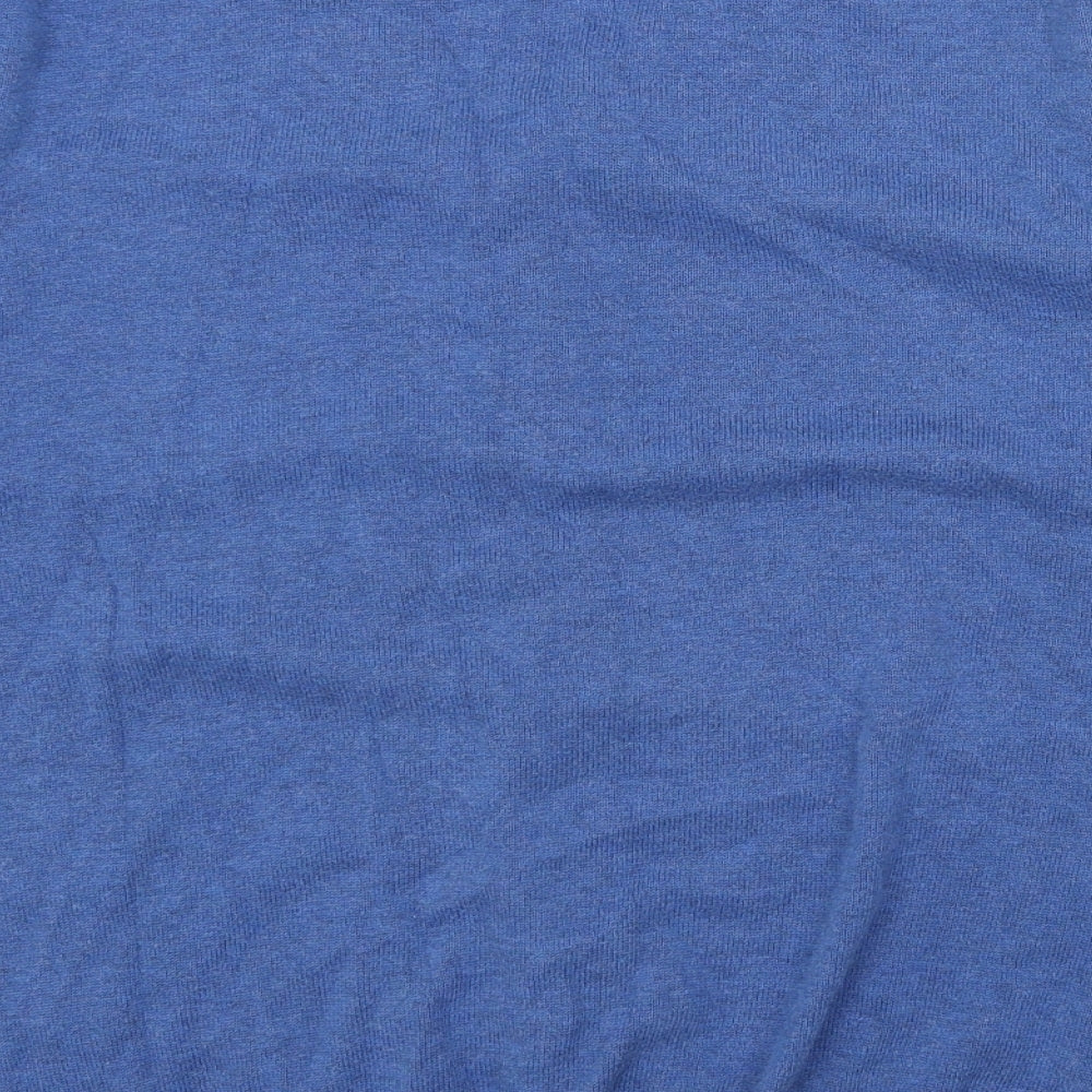 BDG Mens Blue V-Neck Acrylic Pullover Jumper Size M Long Sleeve