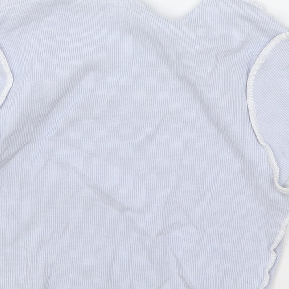 Womens UK Size S H&M Blue Cropped T-Shirt